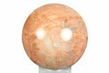 Polished Peach Moonstone Sphere - Madagascar #245987-1